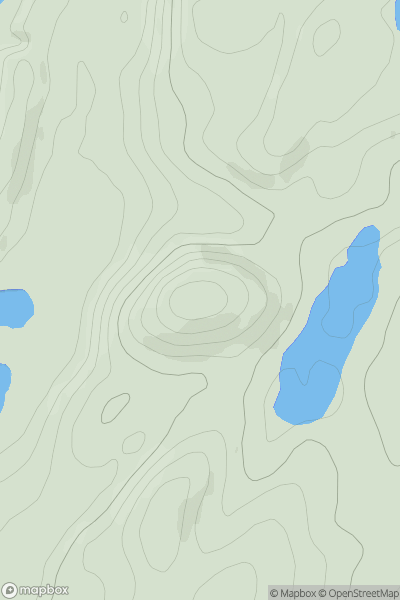 Thumbnail image for Barr Mor [Oban to Loch Fyne] [NM780034] showing contour plot for surrounding peak